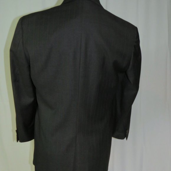 Brooks Brothers x Isaia Loro Piana Charcoal Striped Two Button Suit 40R - Picture 10 of 15